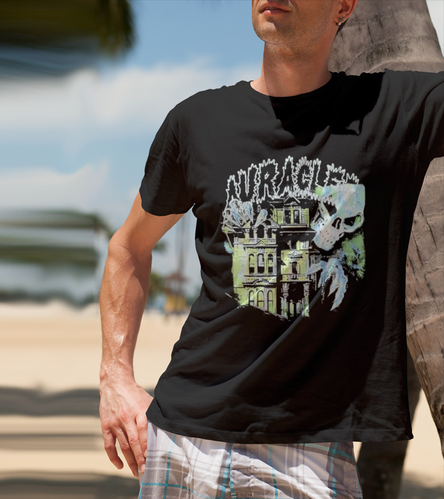 The Auracles Skeleton Haunted House Chris Brown T-Shirt