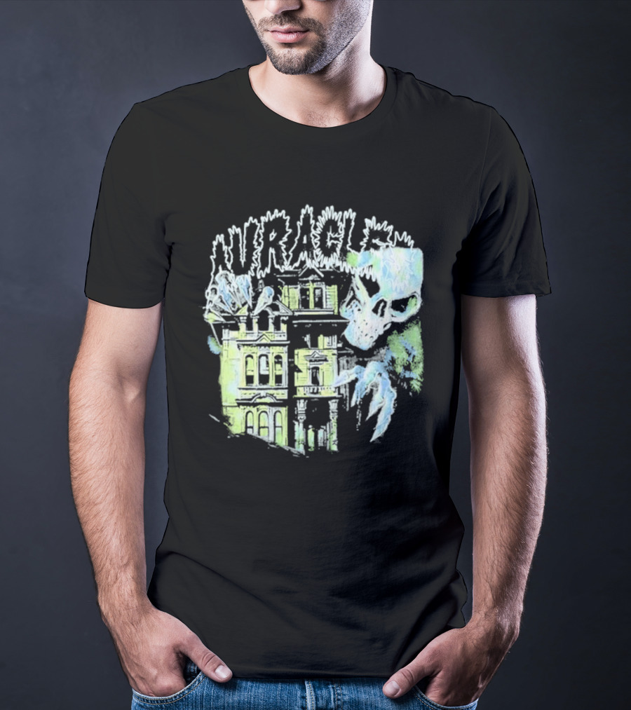 The Auracles Skeleton Haunted House Chris Brown T-Shirt