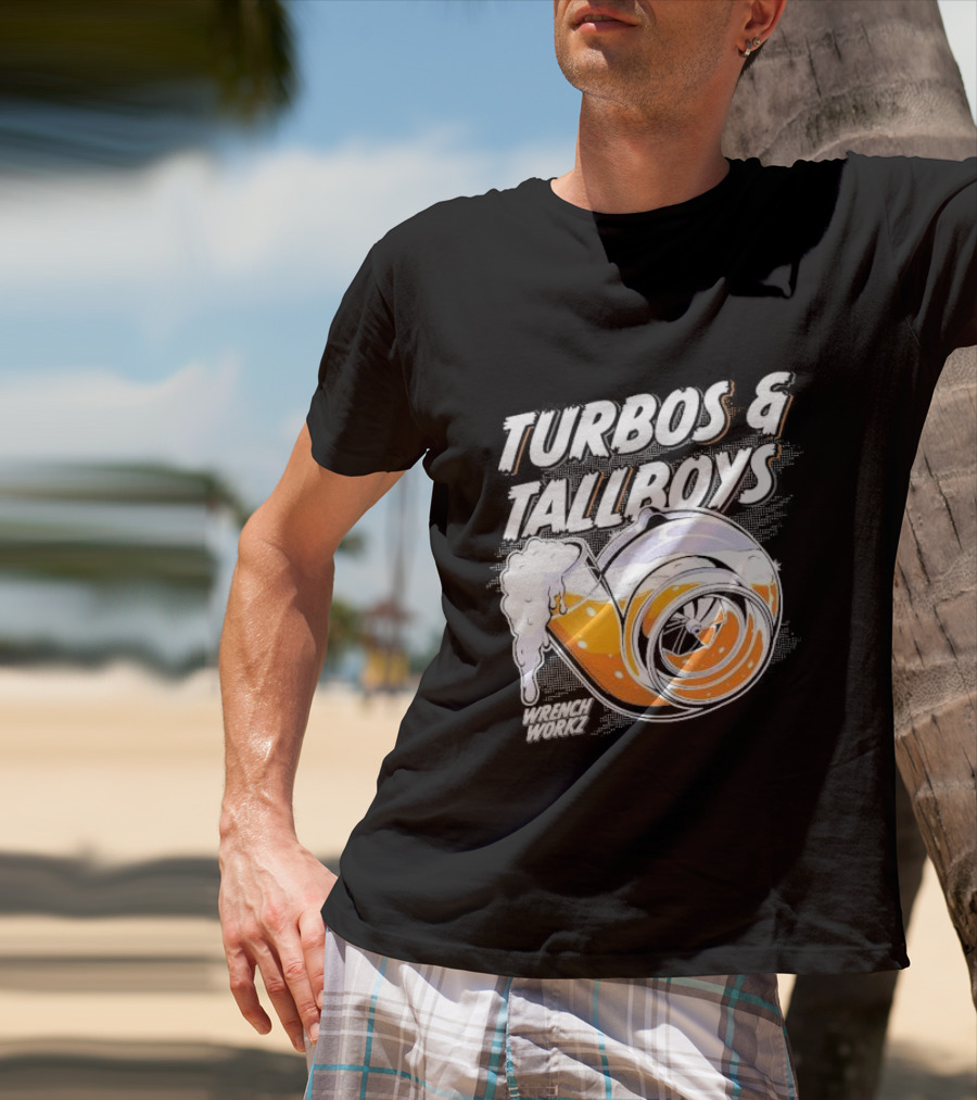 Turbos And Tallboys Wrench Workz Turbocharger Beer Fusion T-Shirt