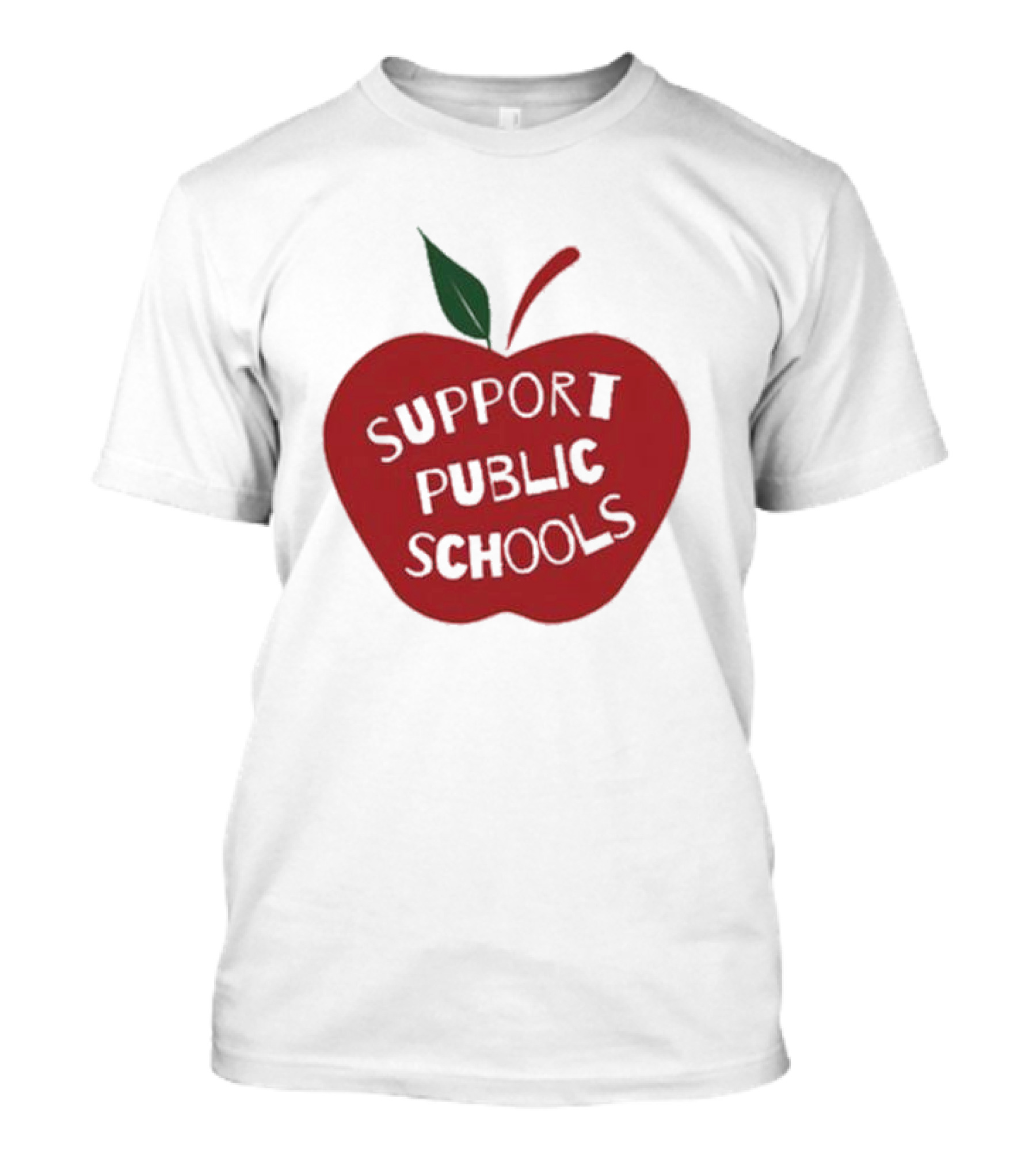 Support Public Schools Red Apple T-Shirt