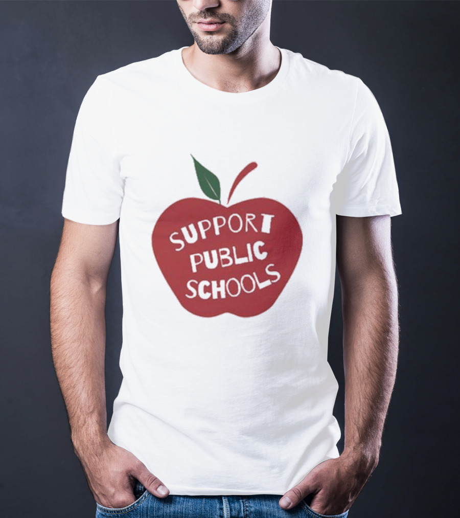 Support Public Schools Red Apple T-Shirt