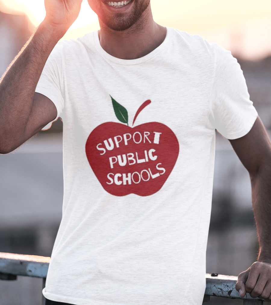 Support Public Schools Red Apple T-Shirt