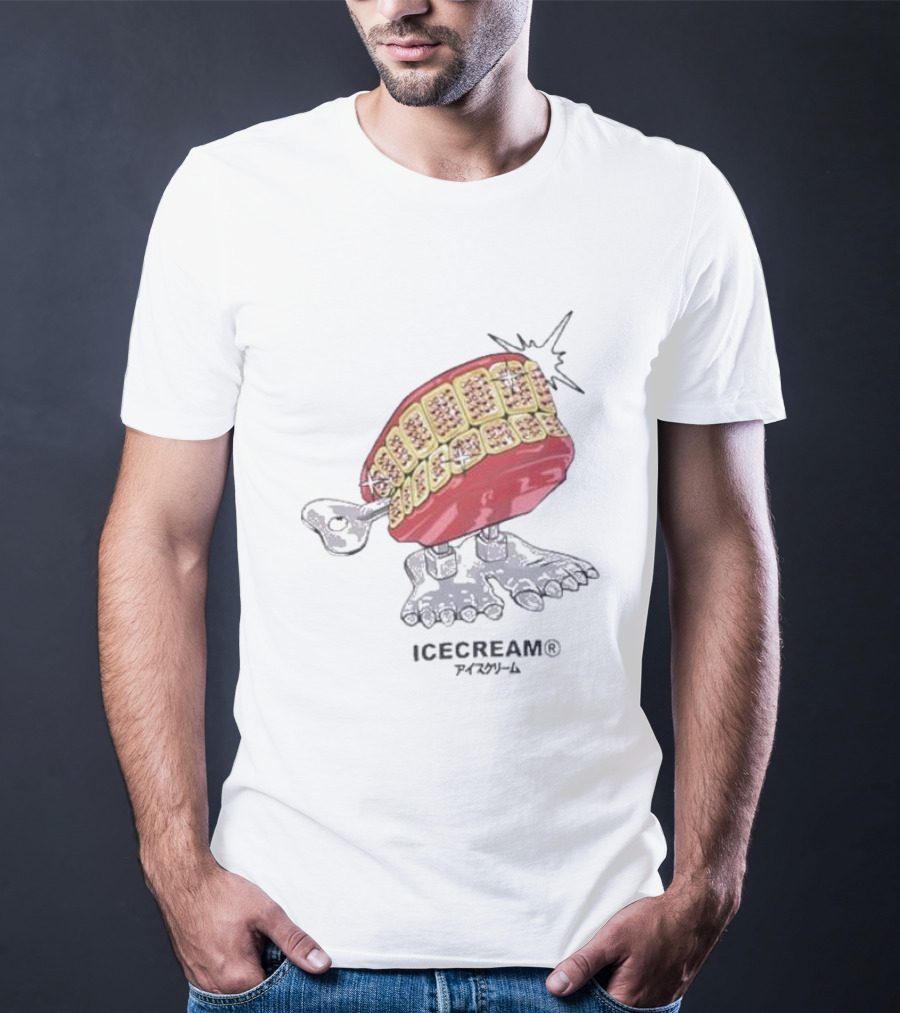 ICECREAM Chatterbox Teeth Walking Figure T-Shirt