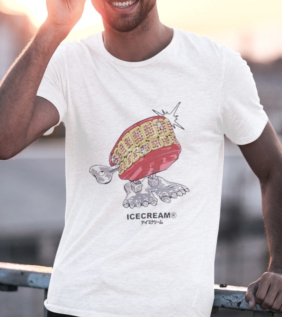 ICECREAM Chatterbox Teeth Walking Figure T-Shirt