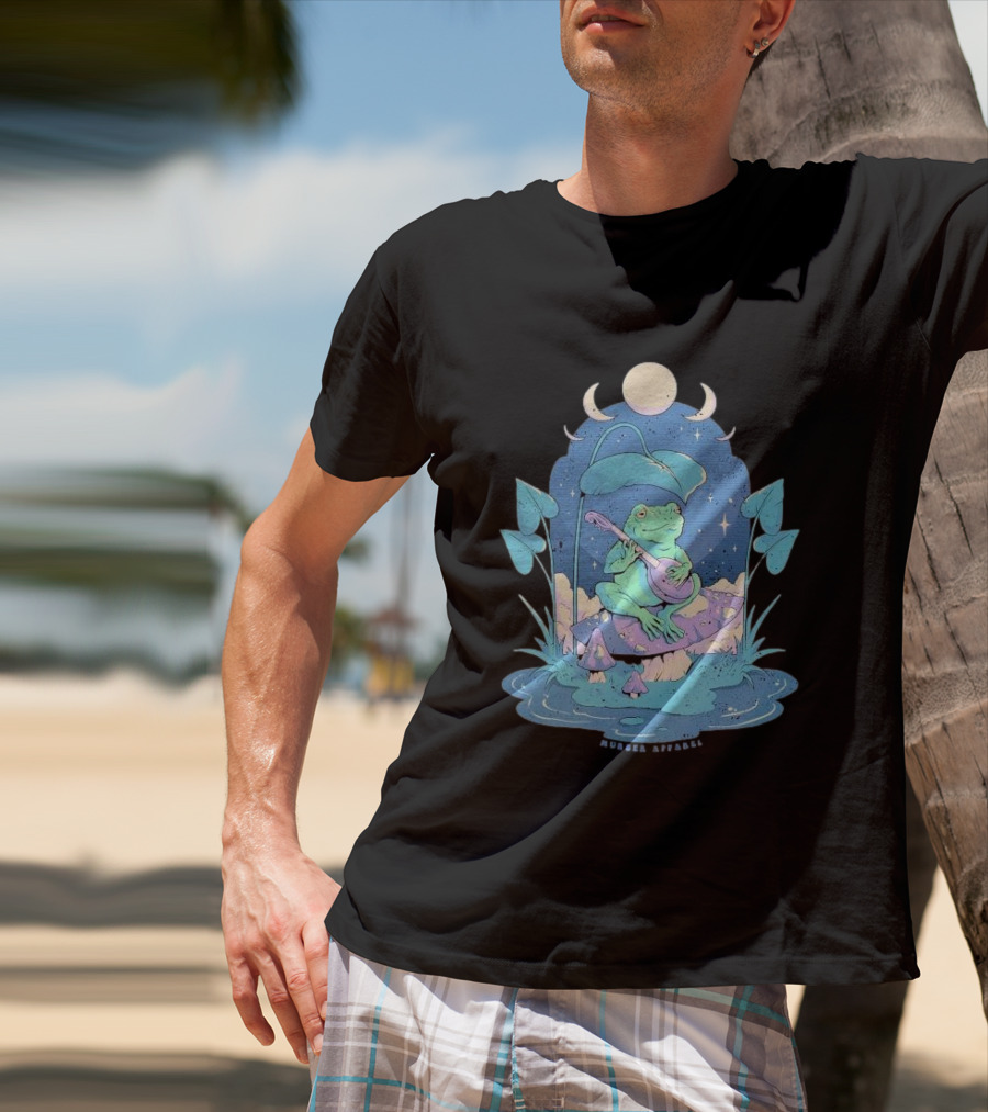 Cottage Frog Moonlit Forest Murder T-Shirt