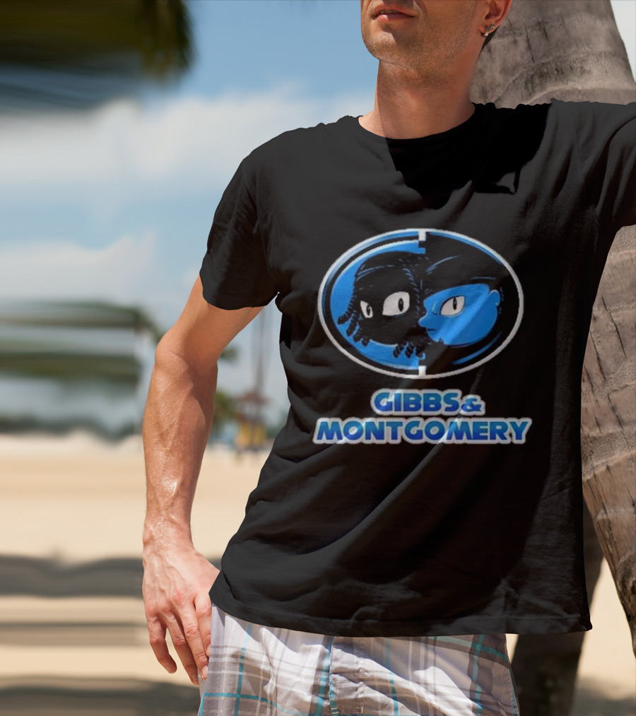 Gibbs And Montgomery Oval Characters Blue Emblem T-Shirt
