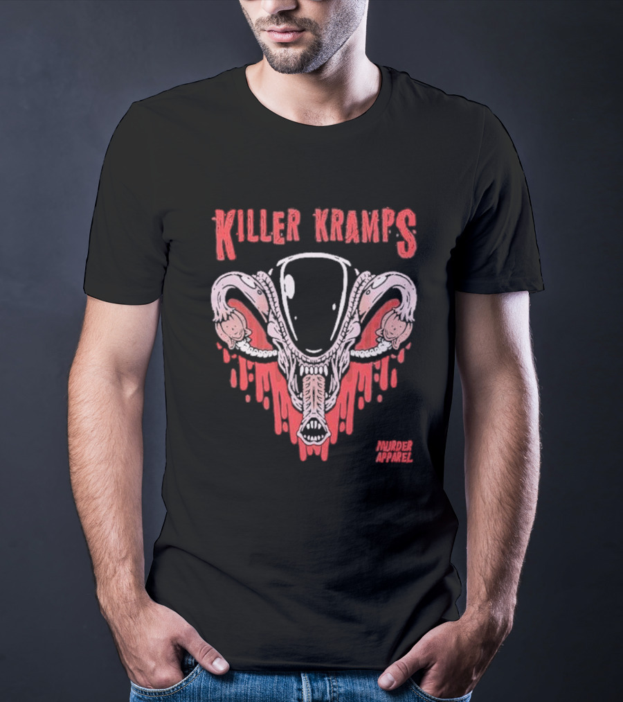 Killer Kramps Alien Murder Apparel Dripping Horror T-Shirt