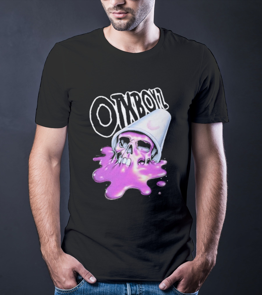 OTXBOYZ Purple Skull Overflowing With Oil Spill Aesthetic T-Shirt