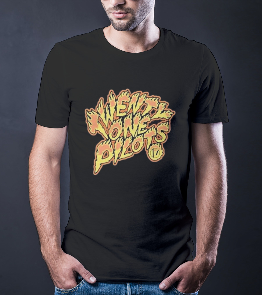 Twenty One Pilots Fiery Text Band T-Shirt