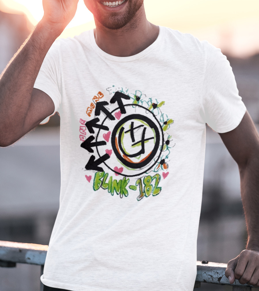 Blink-182 One More Time Graffiti Arrows And Hearts T-Shirt