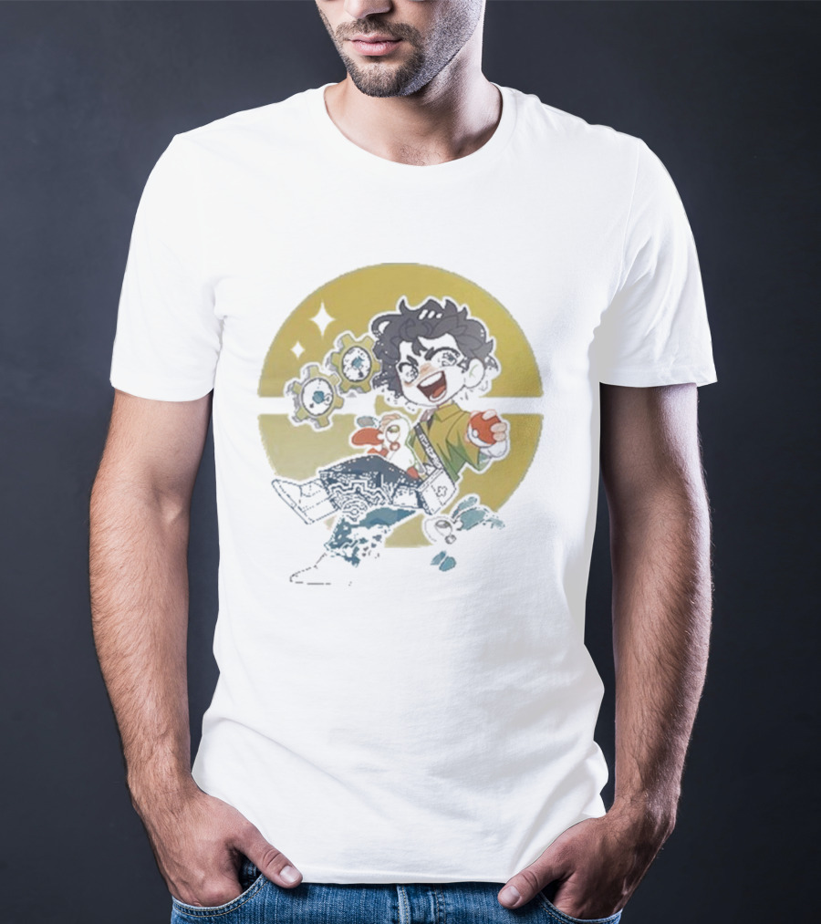 Snifferish Pokemon Trainer With Pokeball And Gears T-Shirt