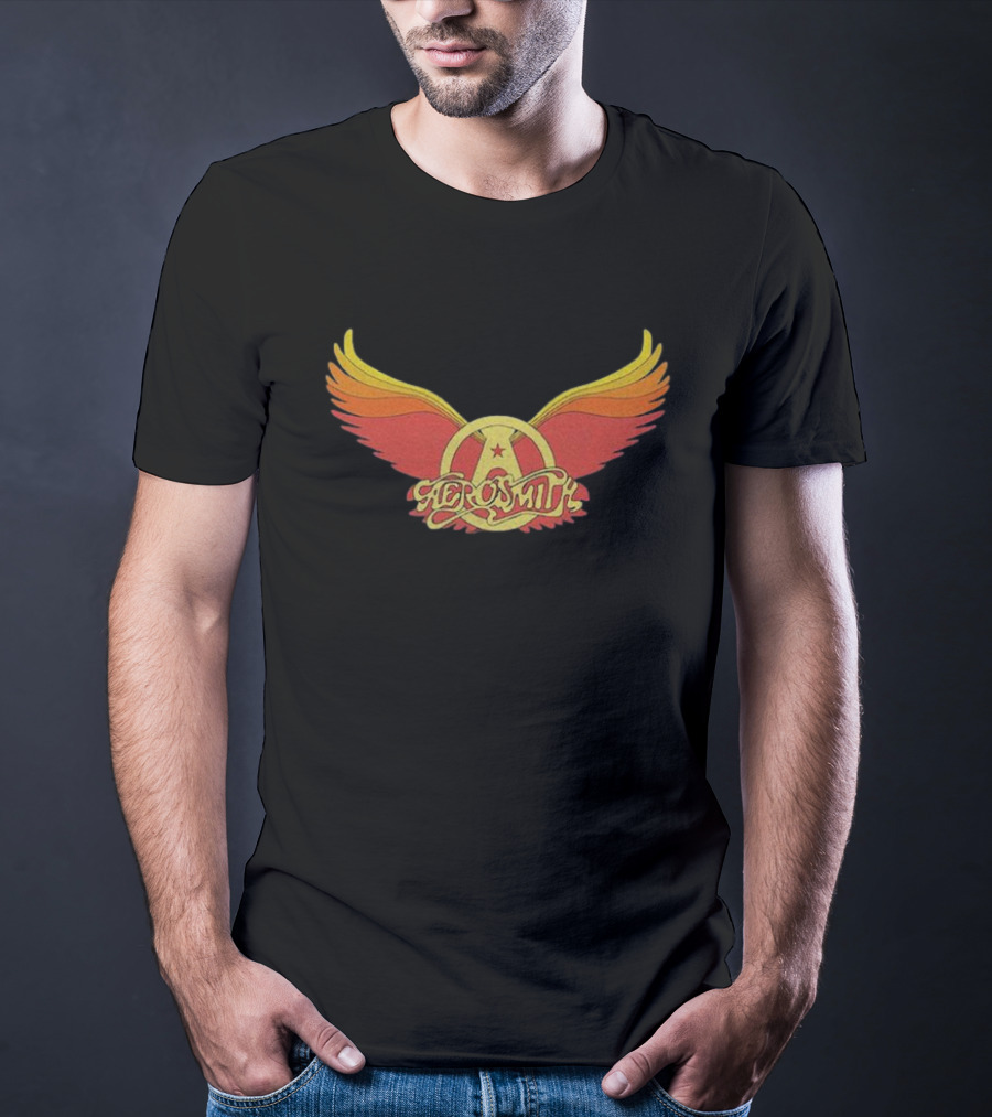 Aerosmith Winged Emblem Red Yellow Gradient T-Shirt