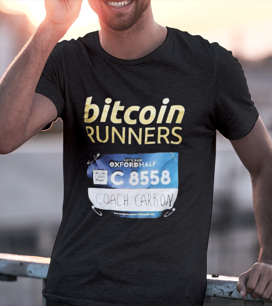 Bitcoin Runners Oxford Half C 8558 Coach Carbon T-Shirt