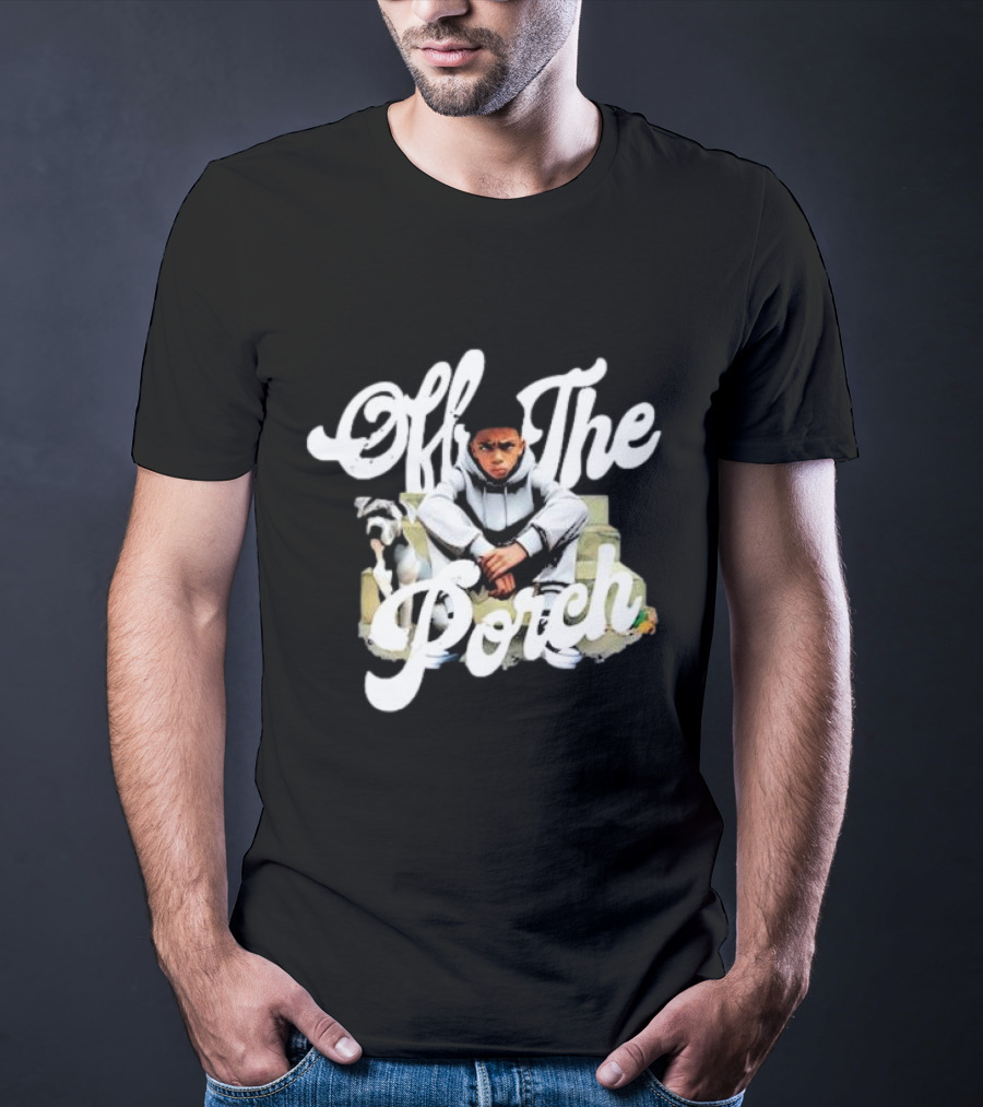 Off The Porch Hoodie Dog Boy Sitting T-Shirt