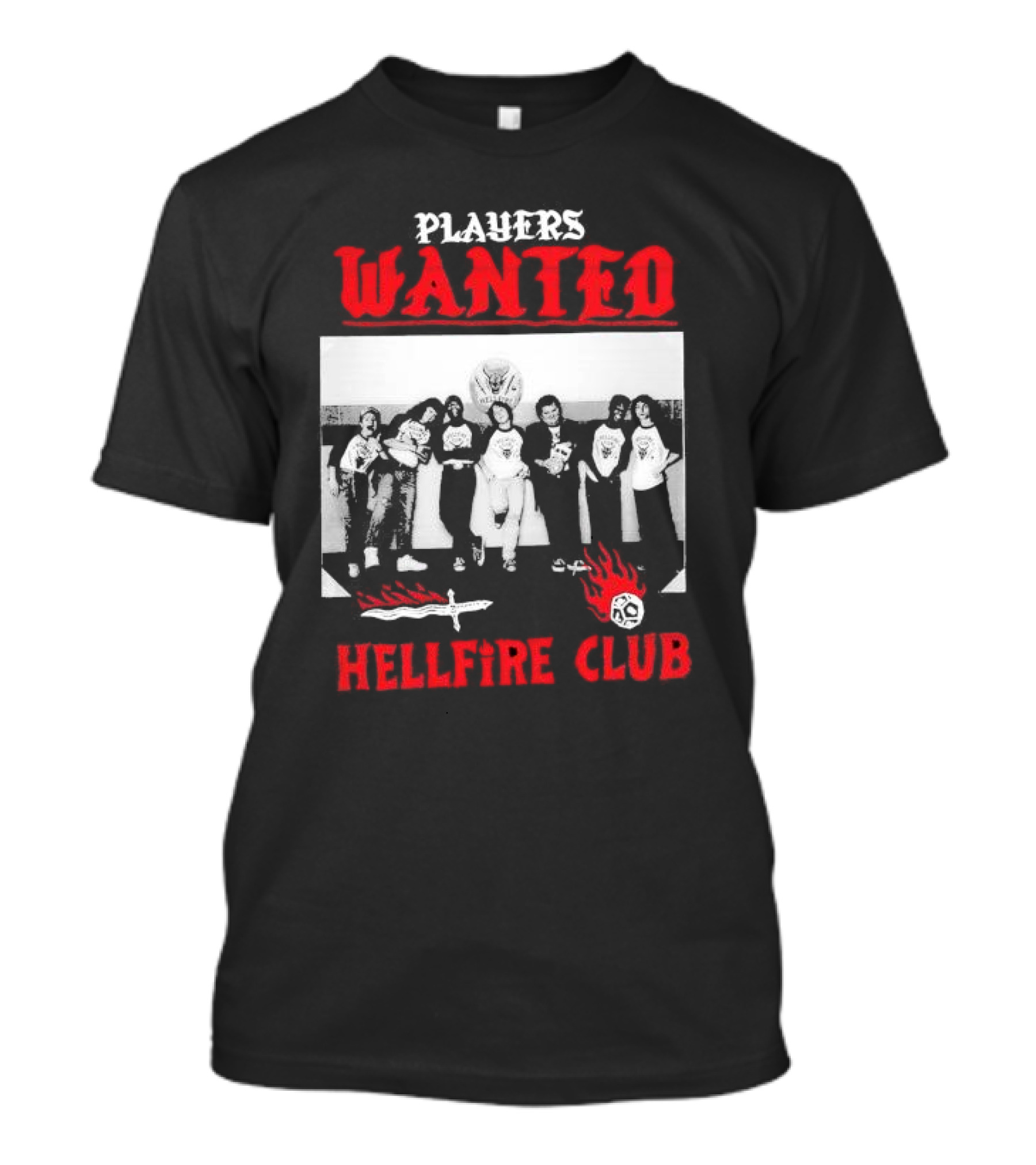 Players Wanted Hellfire Club Stranger Things Iconic Group Photo T-Shirt