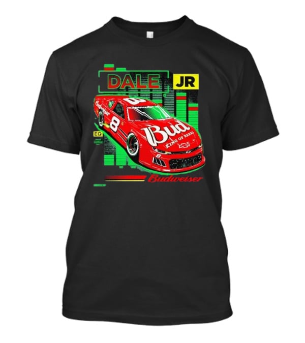 Dale Jr 8 Bud King Of Beers Budweiser Racing Car T-Shirt