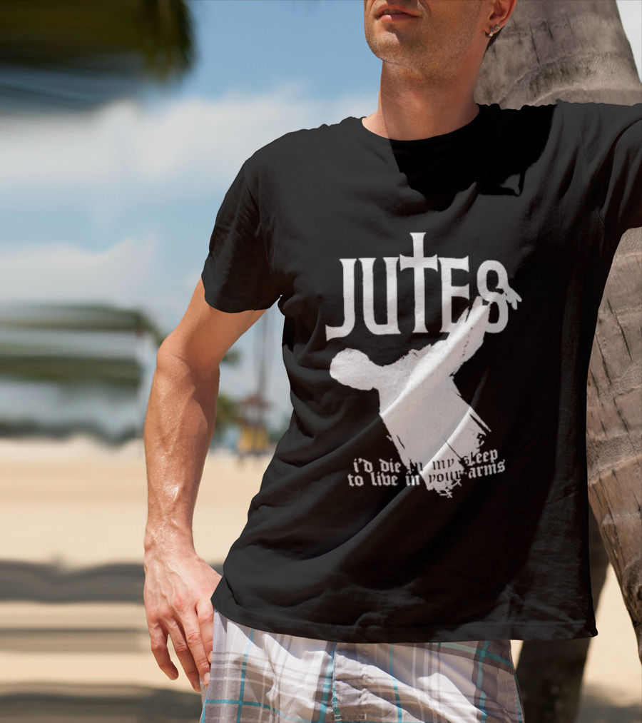 Jutes Sleepyhead I'd Die In My Sleep To Live In Your Arms Cross T-Shirt