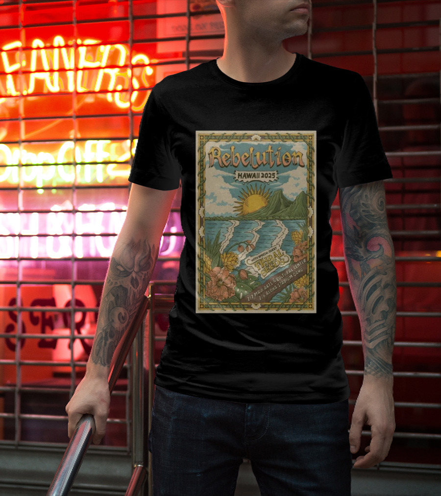 Rebelution Hawaii 2025 With Special Guest Tribal Seeds Maui Arts Cultural Center Aloha Stadium T-Shirt