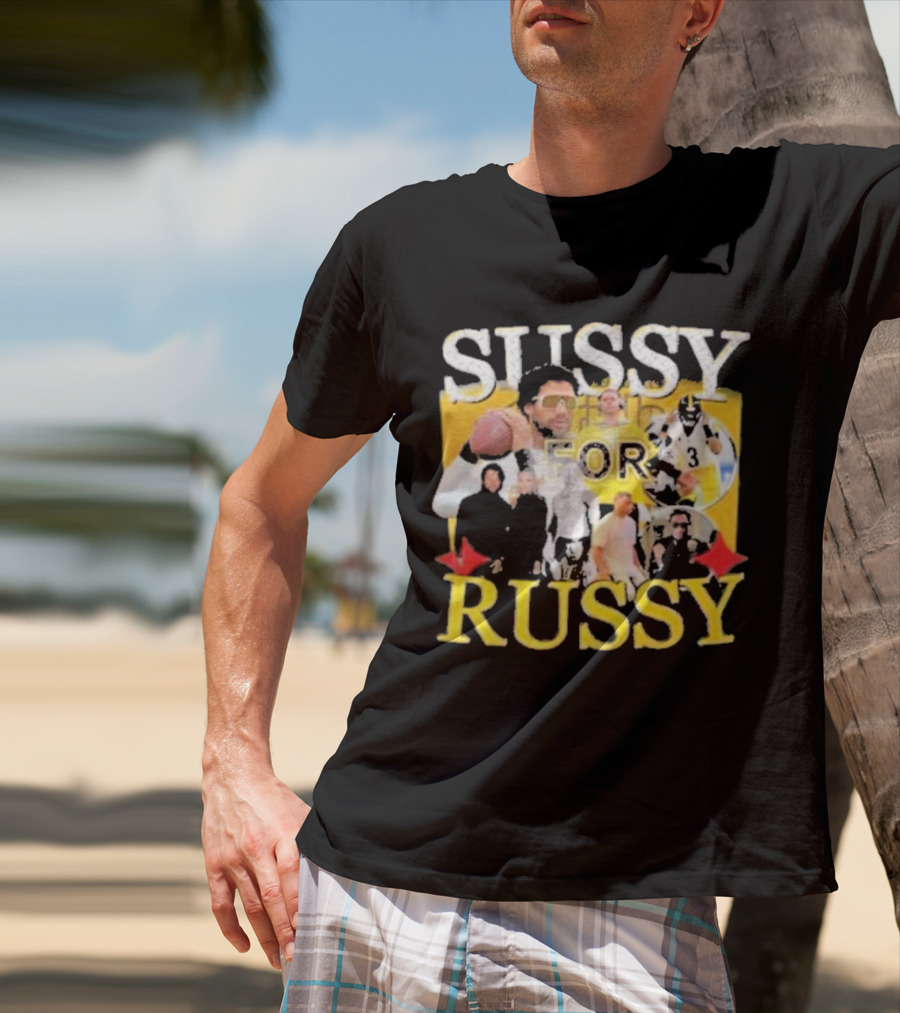 Sussy For Russy Football Photos Collage T-Shirt