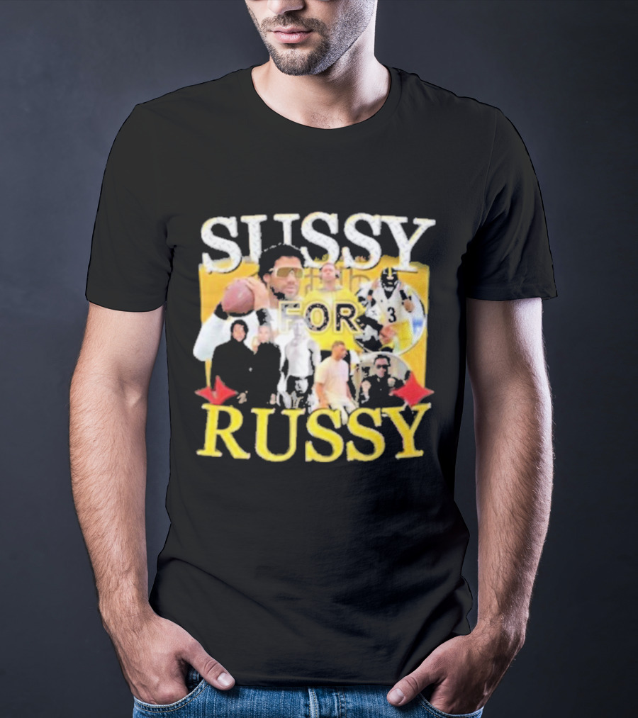 Sussy For Russy Football Photos Collage T-Shirt