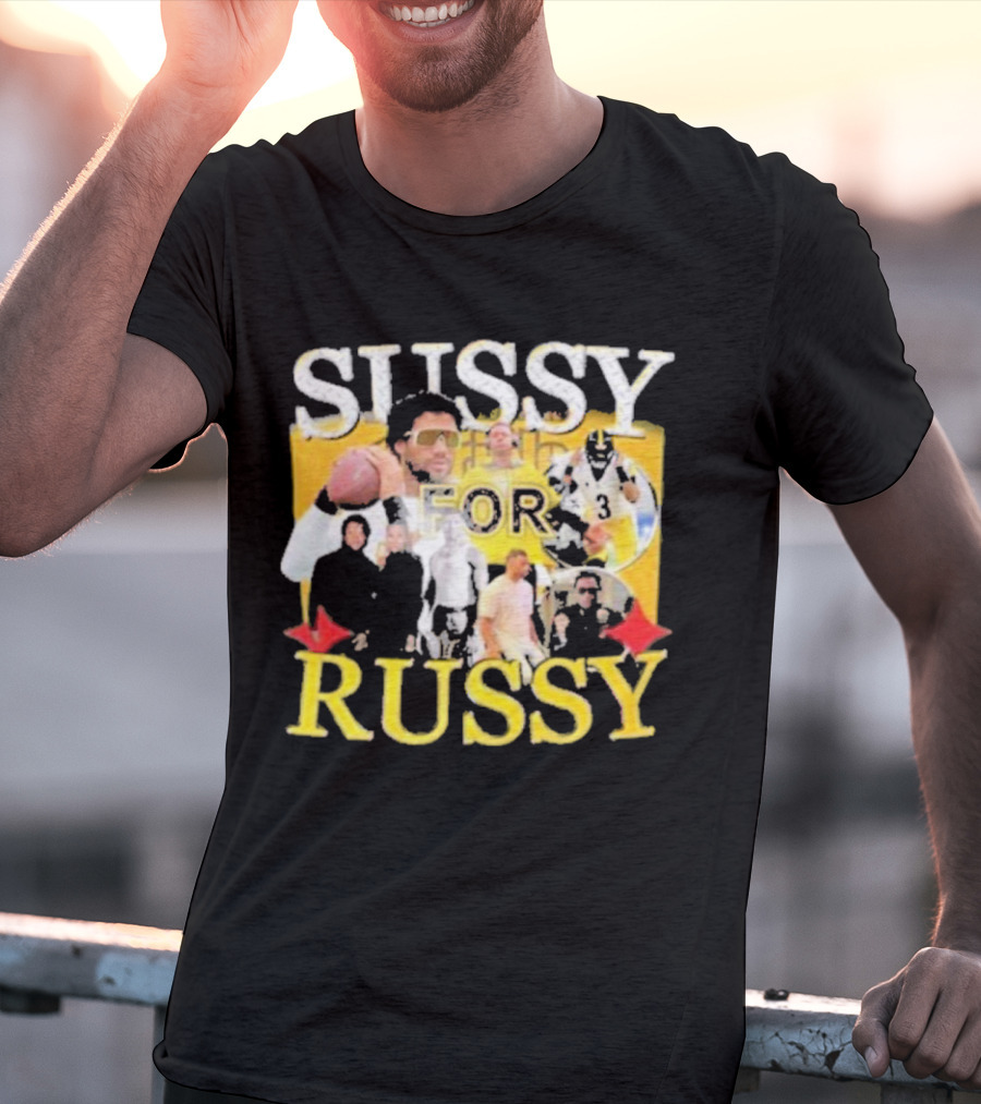 Sussy For Russy Football Photos Collage T-Shirt