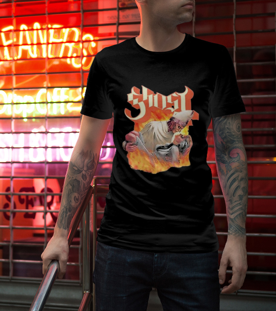 Ghost Nihil Embracing Flames T-Shirt