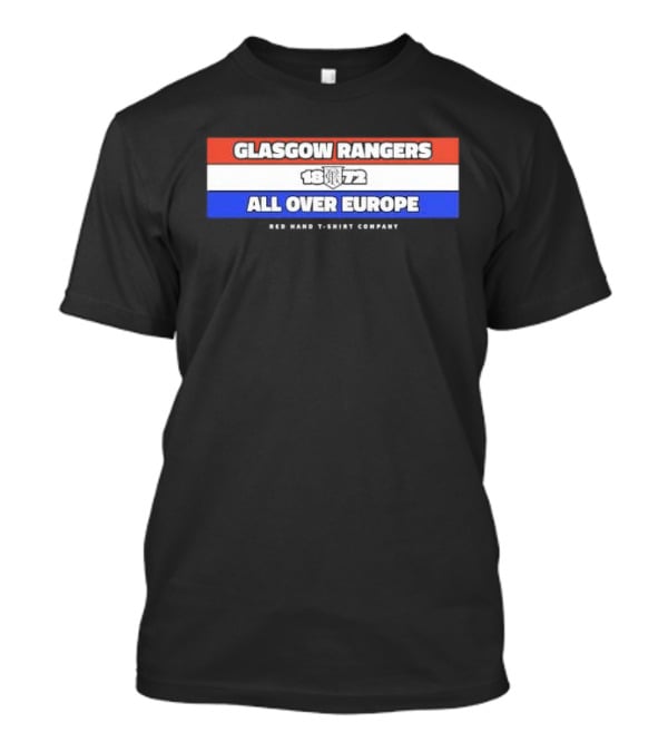Glasgow Rangers 1872 All Over Europe Red Hand T-Shirt Company T-Shirt