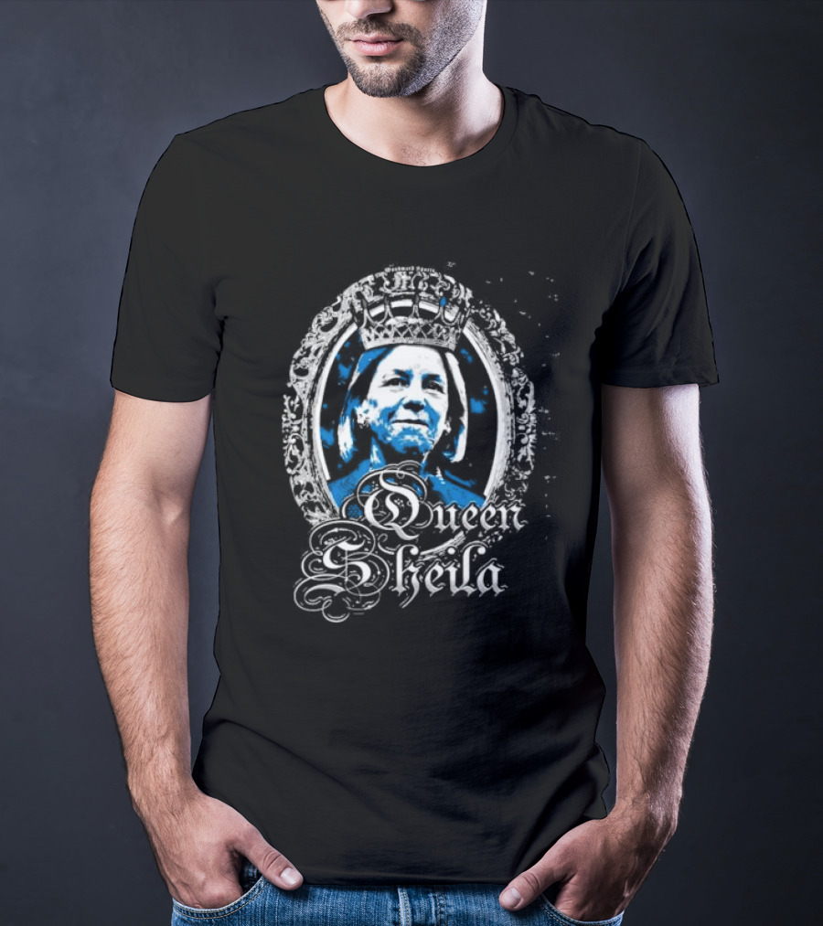 Queen Sheila Regal Portrait Crowned With Ornate Frame T-Shirt