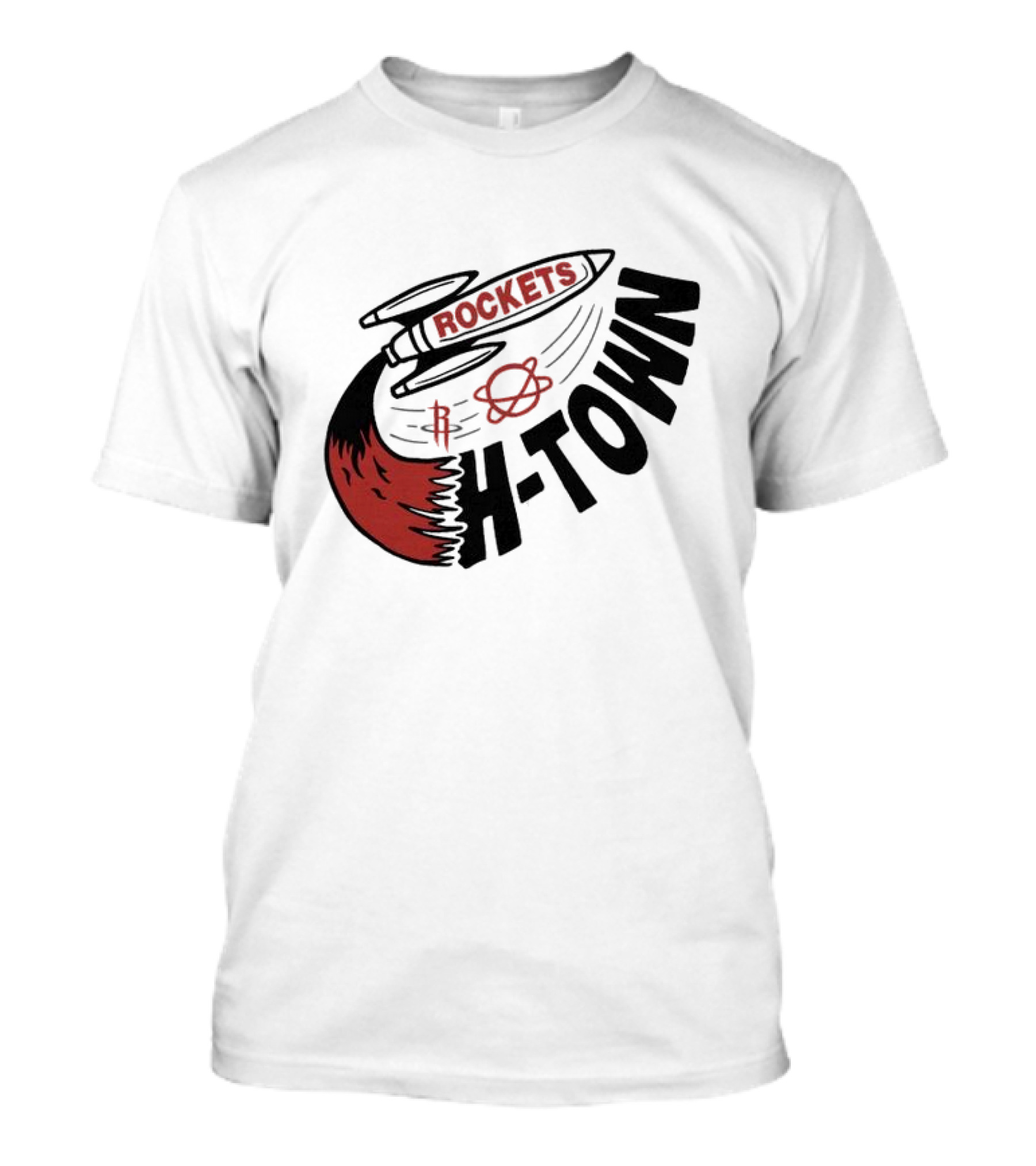 Houston Rockets H-Town Rocketship Orbit T-Shirt