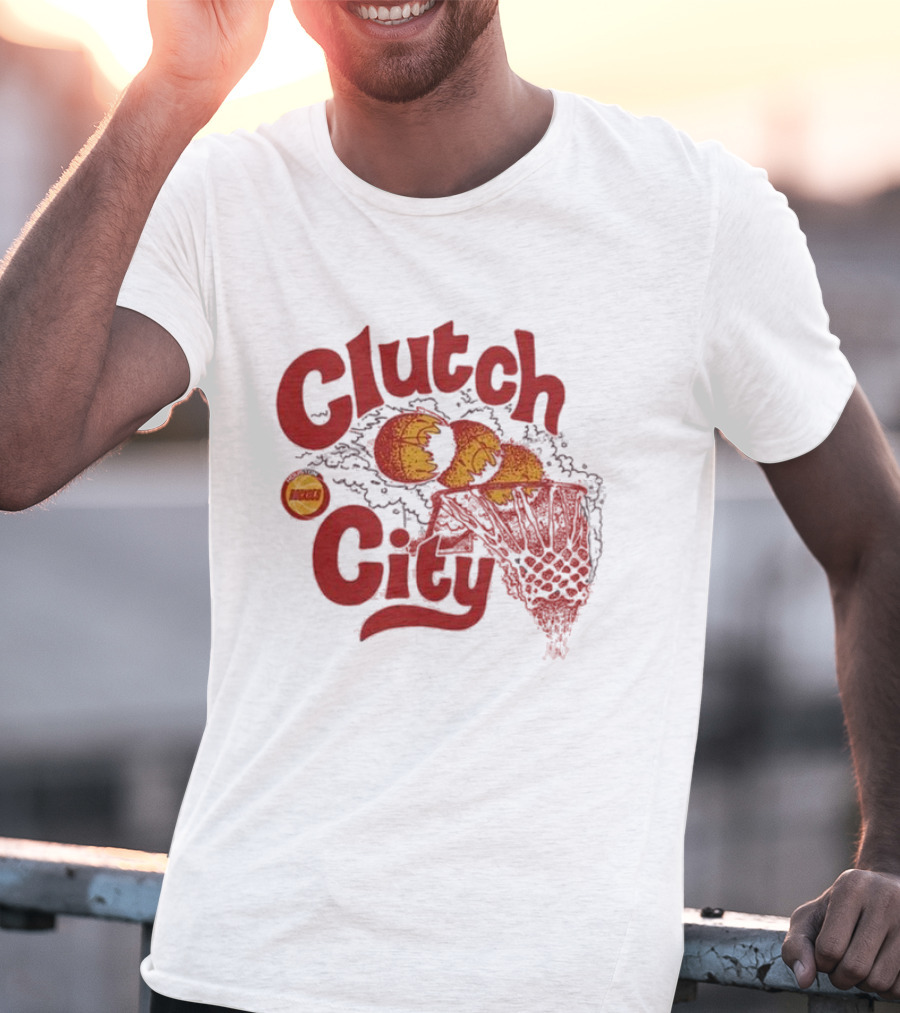Houston Rockets Clutch City Nostalgia Burst Basketball Net T-Shirt