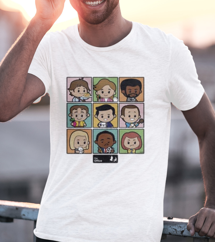 The Office Characters Cartoon Grid Toddler T-Shirt