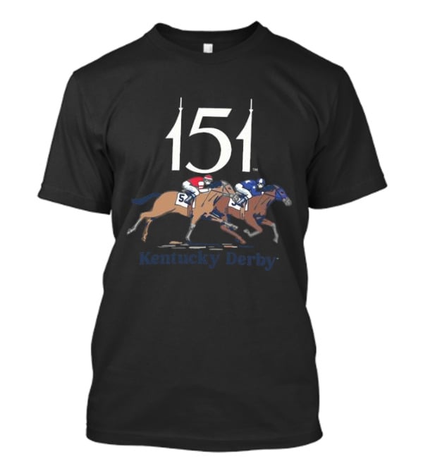 Kentucky Derby 151 Hug The Rail Ahead Levi T-Shirt