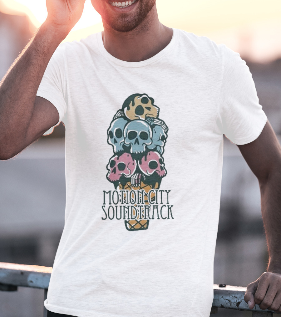 Motion City Soundtrack Ice Cream Skull Tower T-Shirt