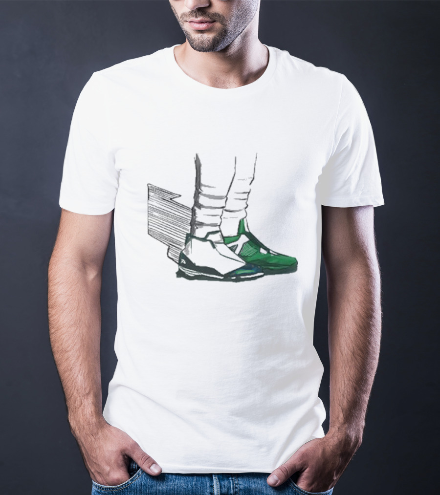 Shoe Game Comfort Colors Green Soccer Sneakers And White Socks T-Shirt