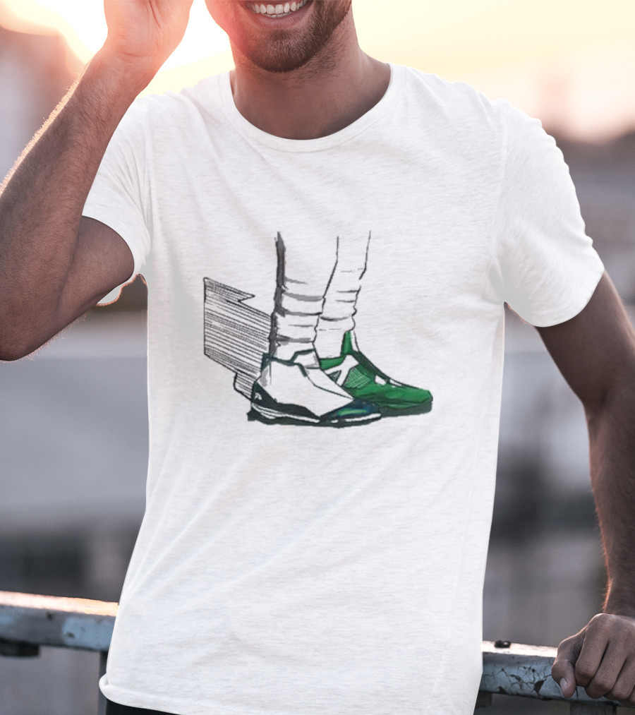 Shoe Game Comfort Colors Green Soccer Sneakers And White Socks T-Shirt