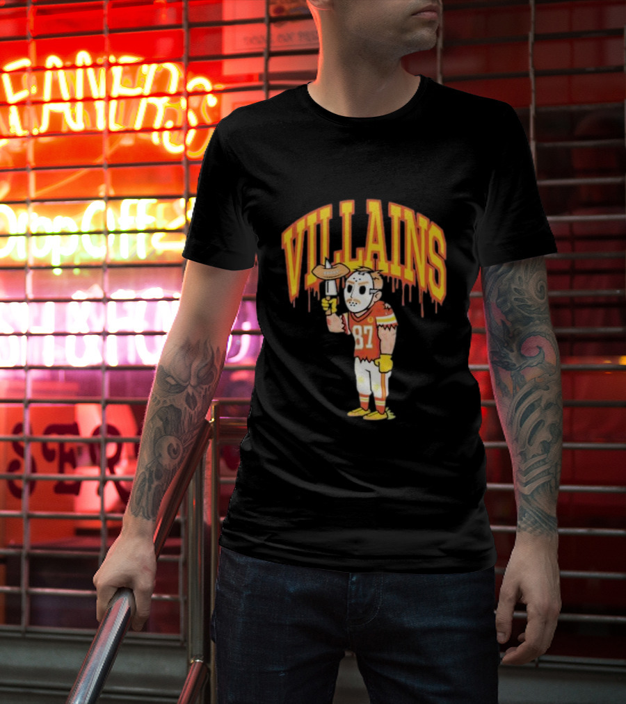 Villains 87 Sewkc X Made Mobb Football Masked Character T-Shirt