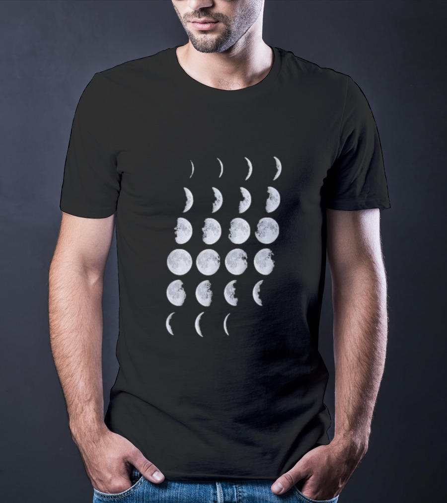 Organic Cotton Moon Phases Lunar Cycle T-Shirt