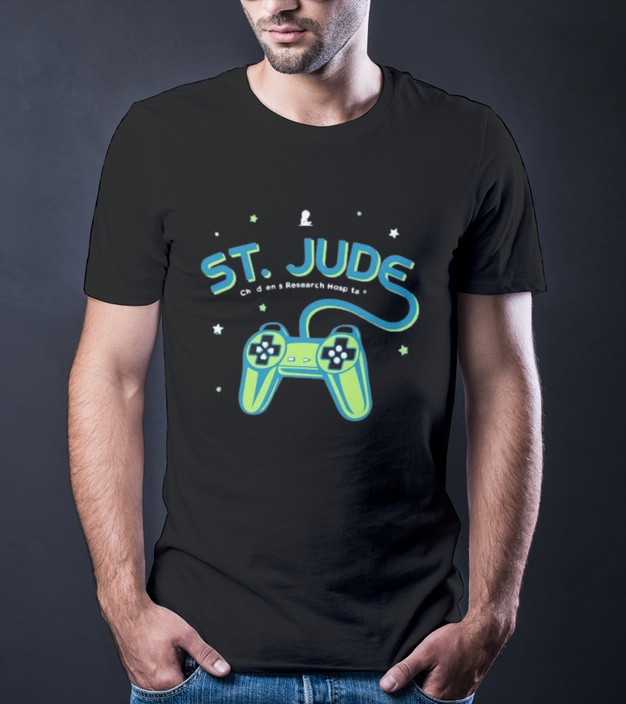 ST. JUDE Children's Research Hospital Gaming Controller Stars T-Shirt