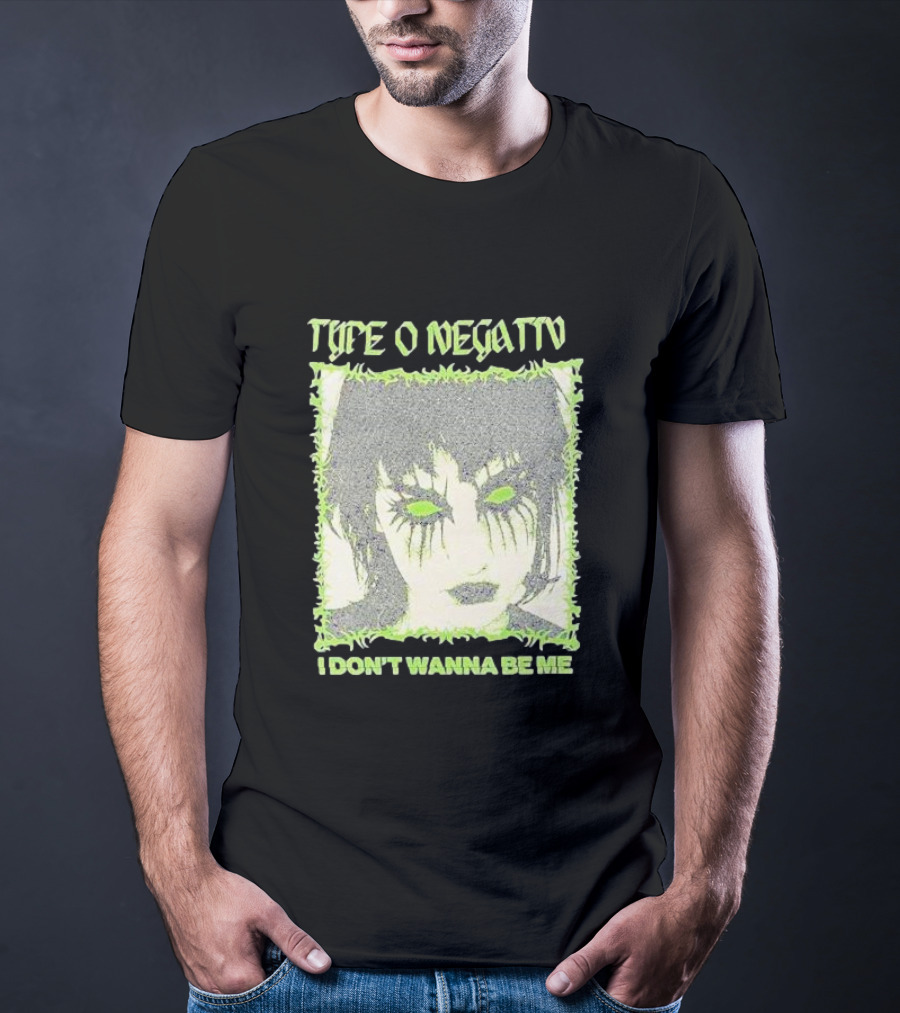 Type O Negative I Don’t Wanna Be Me Green Eyed Gothic Face T-Shirt