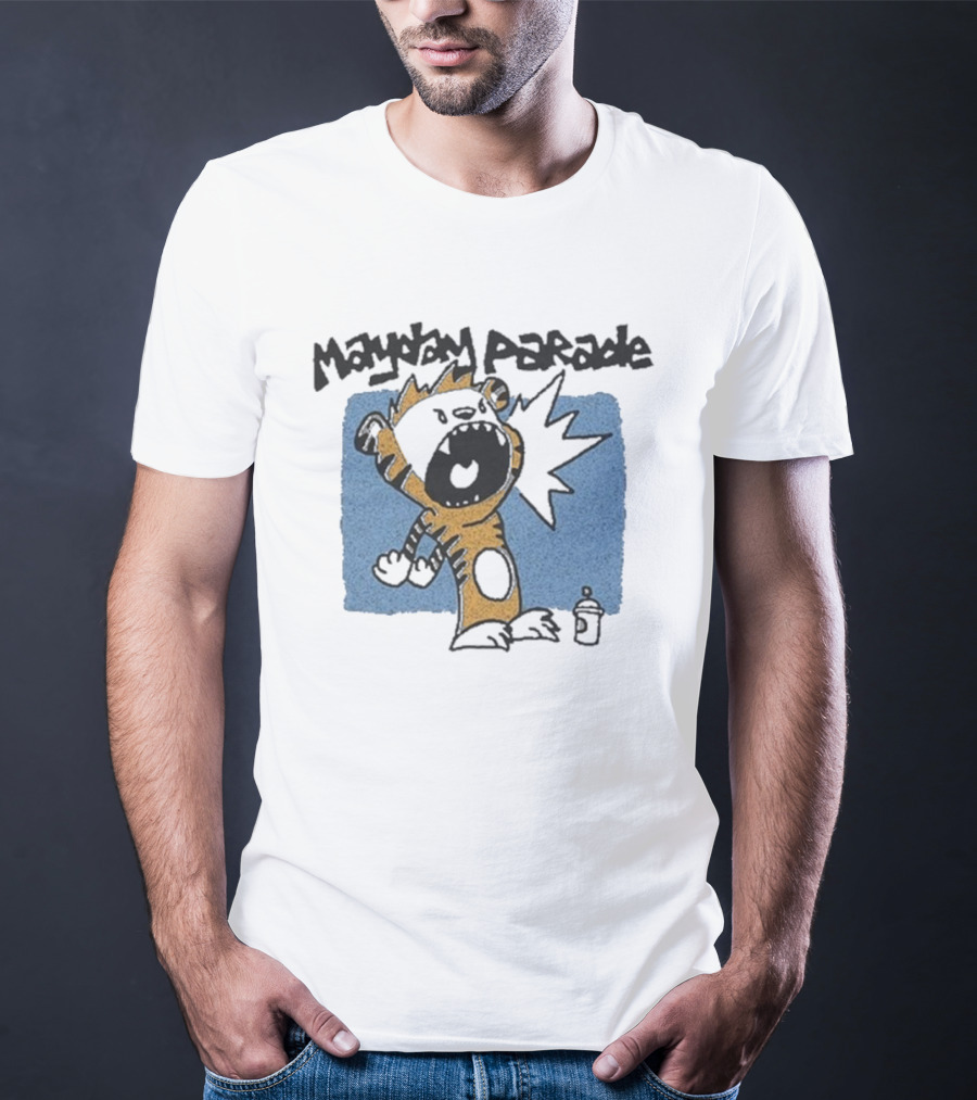 Mayday Parade Cartoon Tiger Shouting T-Shirt