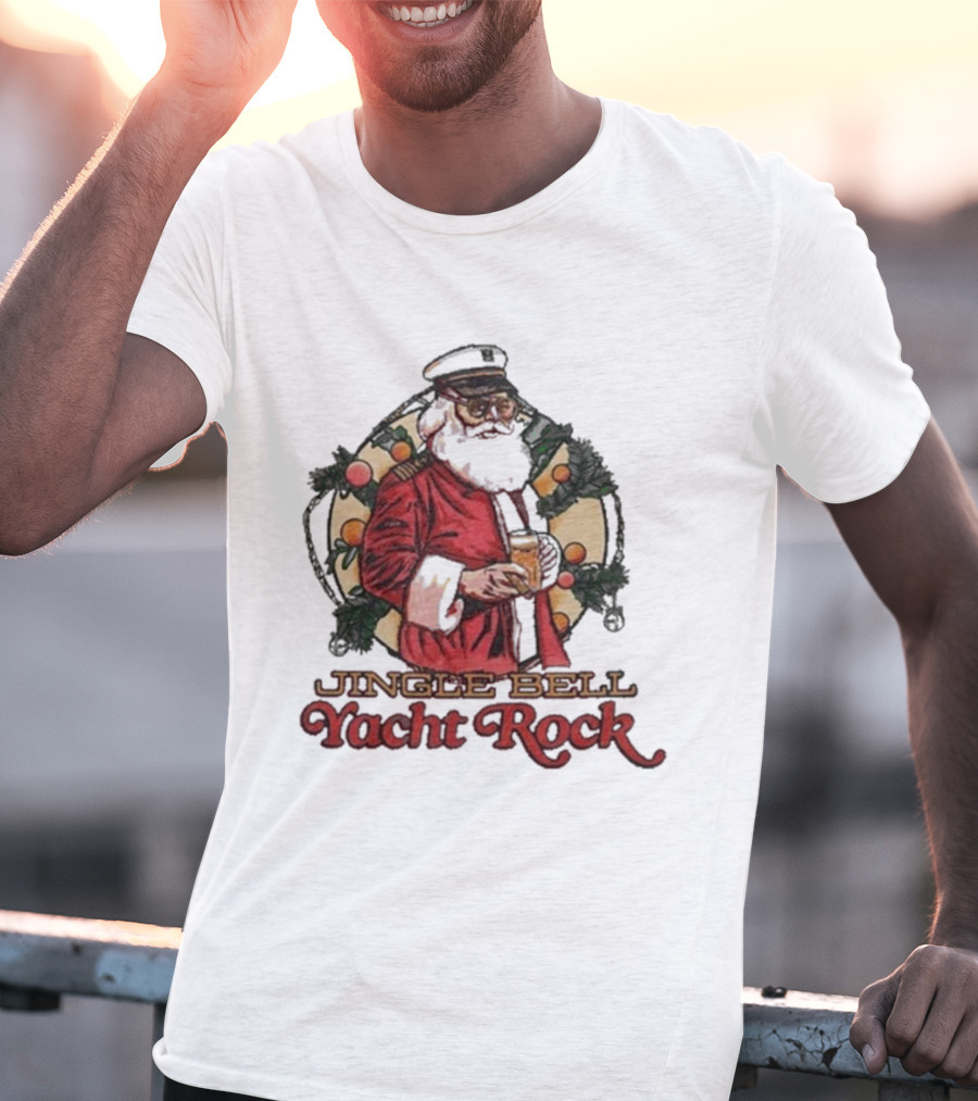 Middle Class Fancy Santa Jingle Bell Yacht Rock Christmas T-Shirt