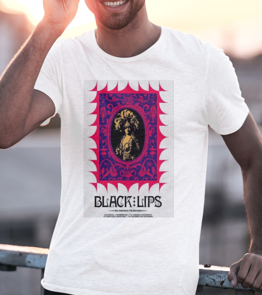 Black Lips With Poncho And The Wizards Santa Cruz San Luis Obispo T-Shirt