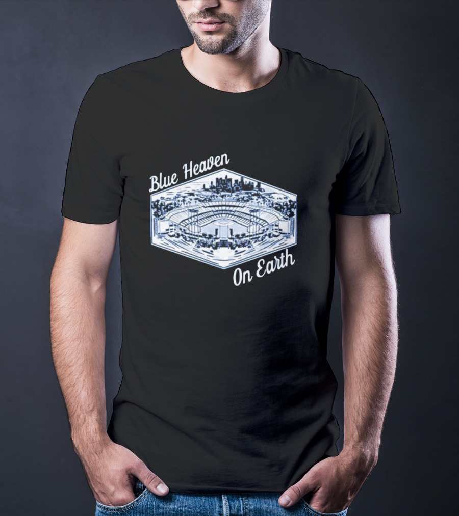Los Angeles Dodgers Blue Heaven On Earth Stadium Skyline T-Shirt