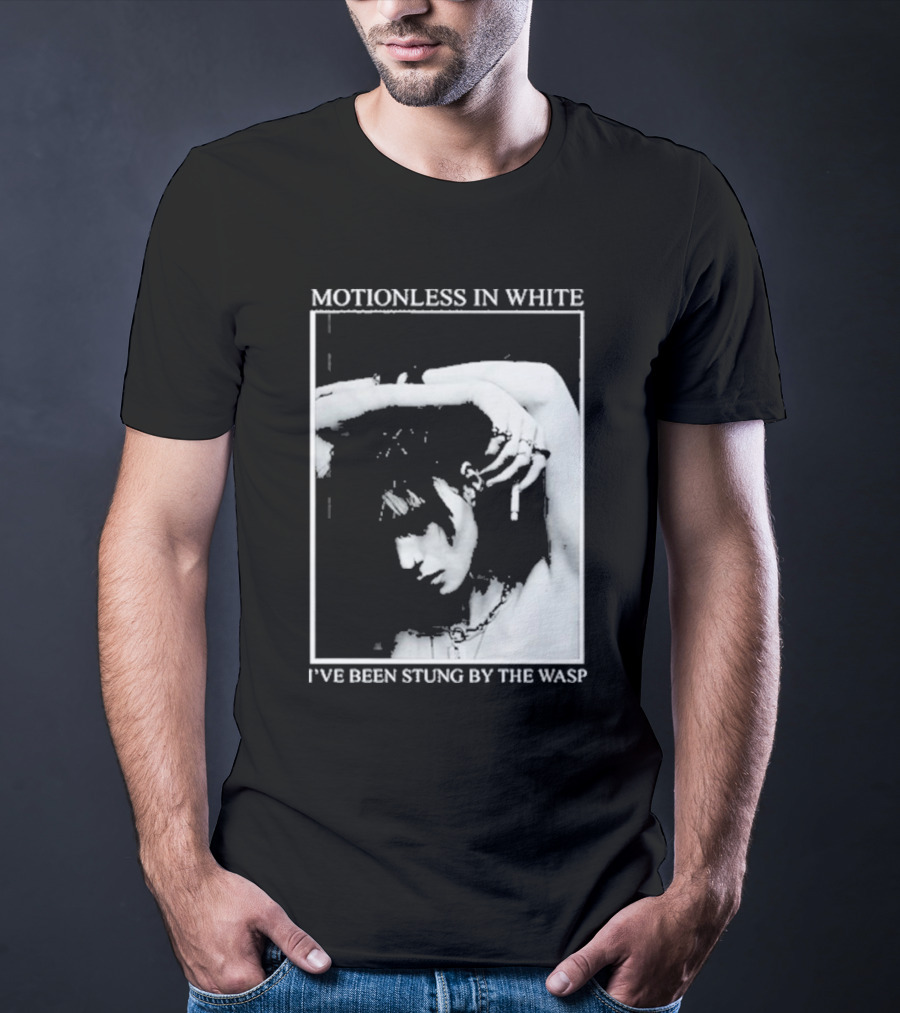 Motionless In White I've Been Stung By The Wasp Monochrome Portrait Image T-Shirt