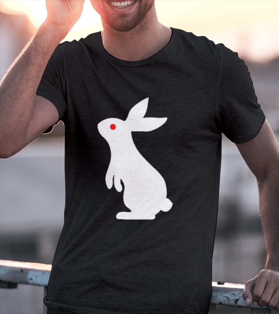 Rabbit Feed Your Head White Rabbit Red Eye T-Shirt
