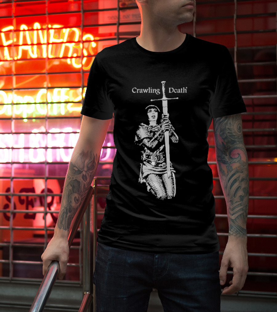 Crawling Death Medieval Warrior With Sword T-Shirt
