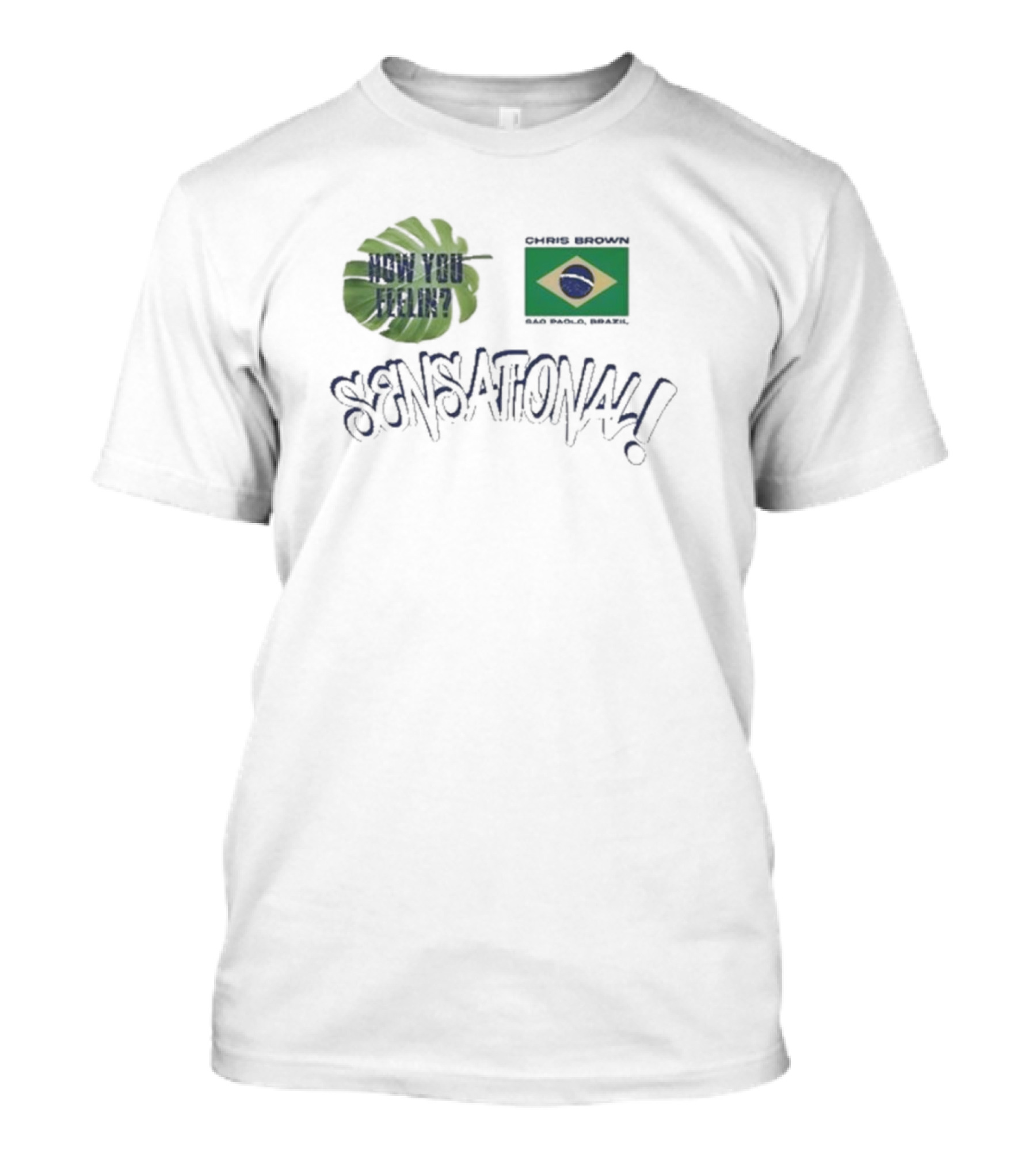 Chris Brown How You Feelin Sensational São Paulo Brazil T-Shirt