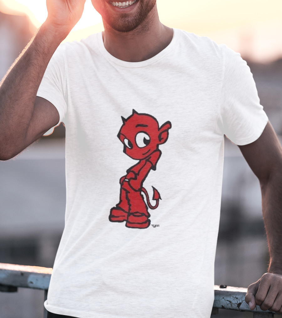 Toro Y Moi Tym Devil Red Cartoon Character T-Shirt