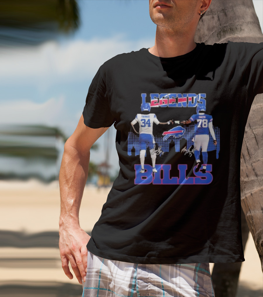 LEGENDS BILLS Thomas Smith 34 78 Buffalo Bills T-Shirt