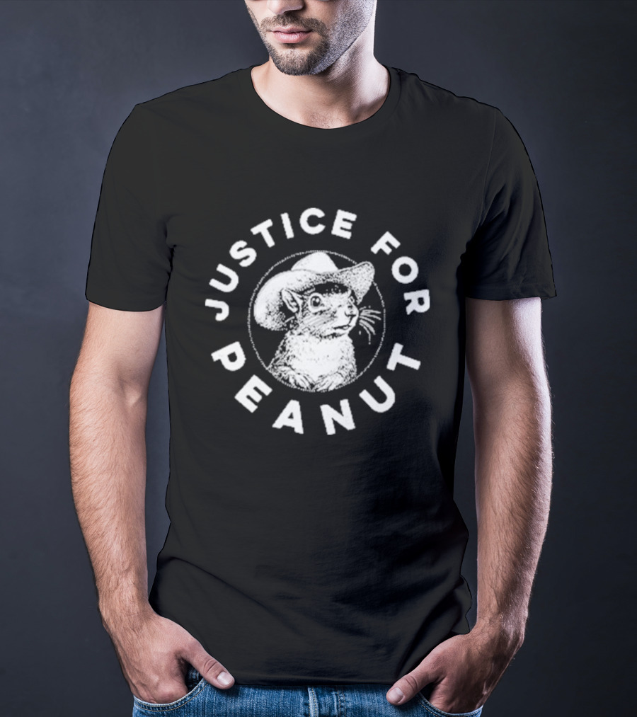 Justice For Peanut Cowboy Hat Squirrel T-Shirt